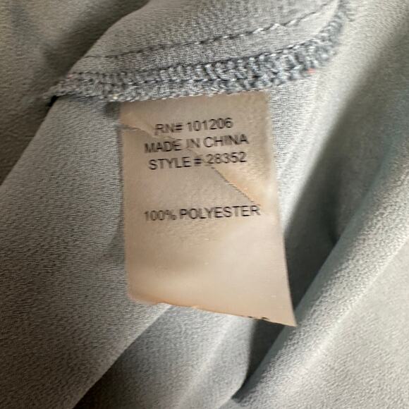 Soft Surroundings Laurel Tunic Top Dusk Green WMNS XL Button Up V-Neck Long Back - Picture 6 of 6